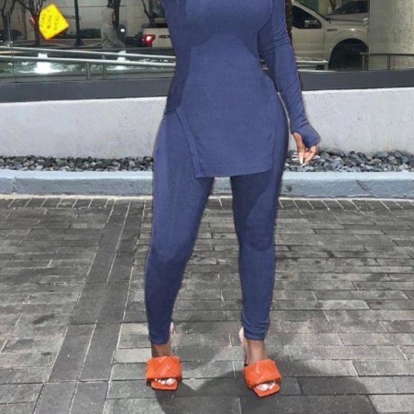 Long Shirt w/ High Waist Leggings - Picture 2 of 4